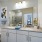 Large bathroom with double sink vanity